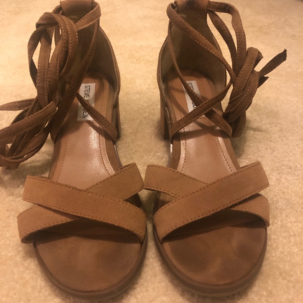 Steve Madden suede ankle wrap sandals